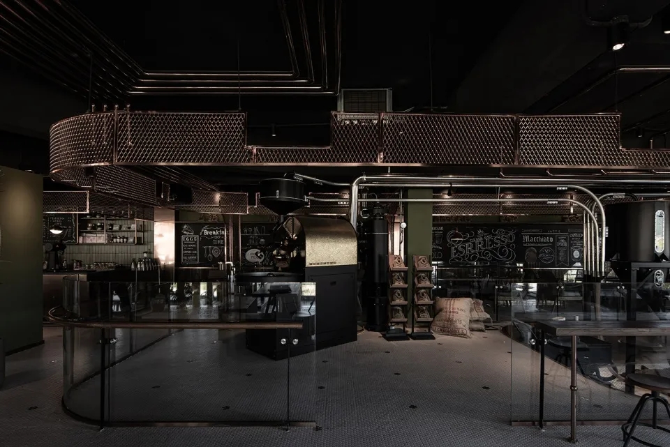 贺州硬核的金属质感，让这个杭州餐饮空间设计绝了